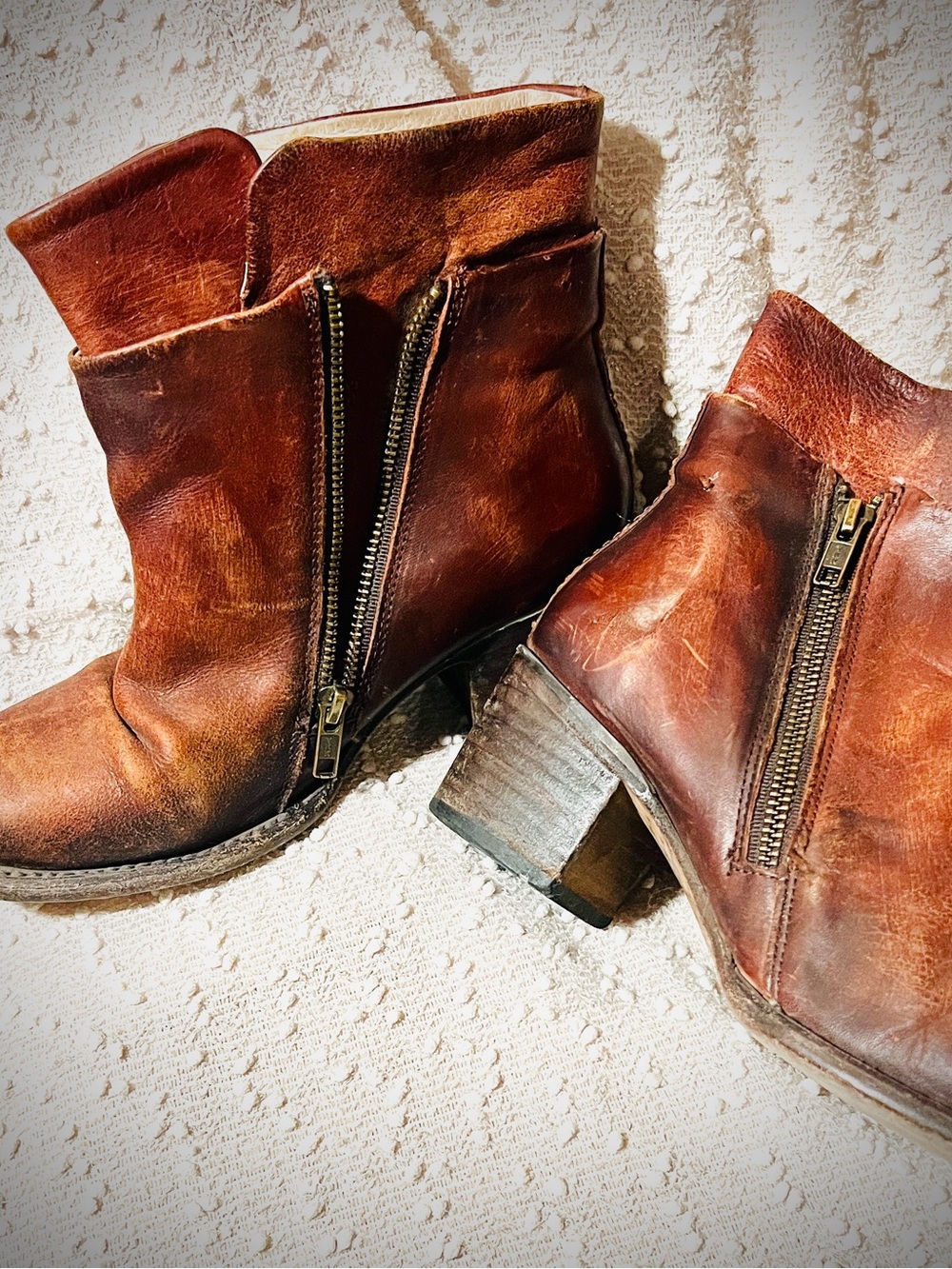 Freebird by Steven 'FB-Clip' Distressed Leather Ankle Boots